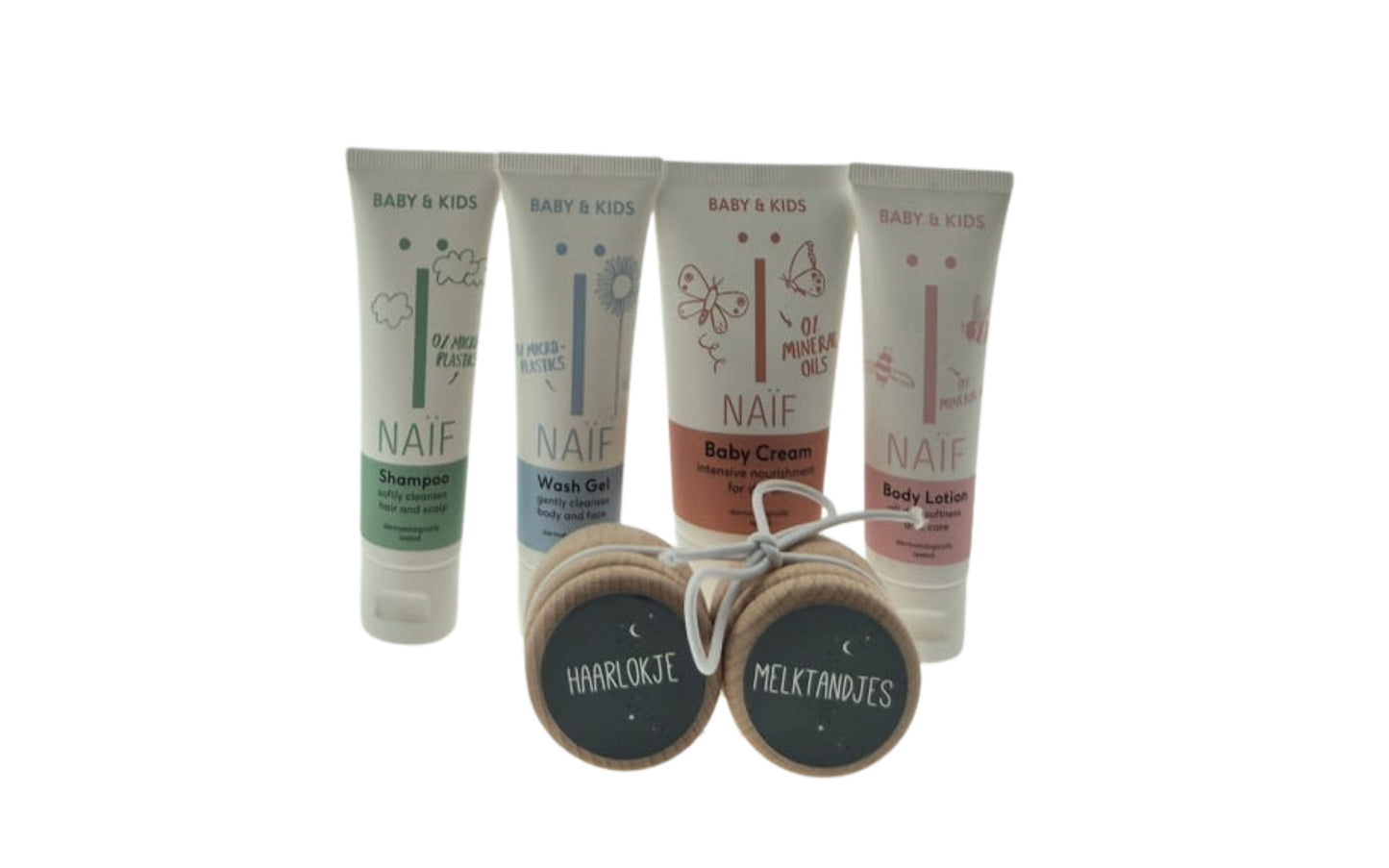 Naif Baby Kraamcadeau met mini set & Bewaardoosjes voor Tanden & Haarlokje