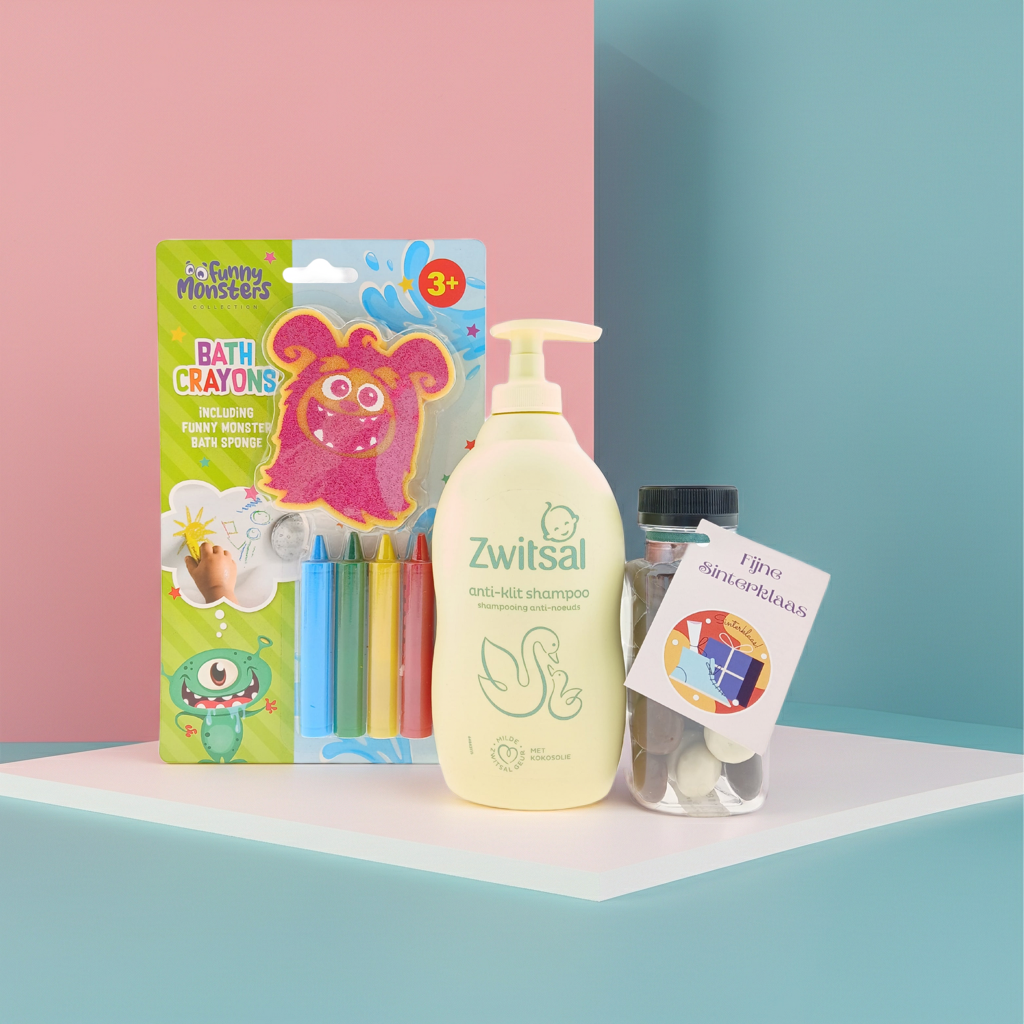 Zwitsal Kids Cadeauset Bad & Shampoo Bath Crayons, Kruidnoten - Sinterklaas