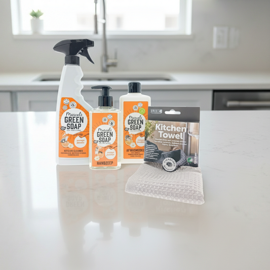 Green Soap Cadeauset New Home Orange Jasmin Compleet met Keukenhanddoek