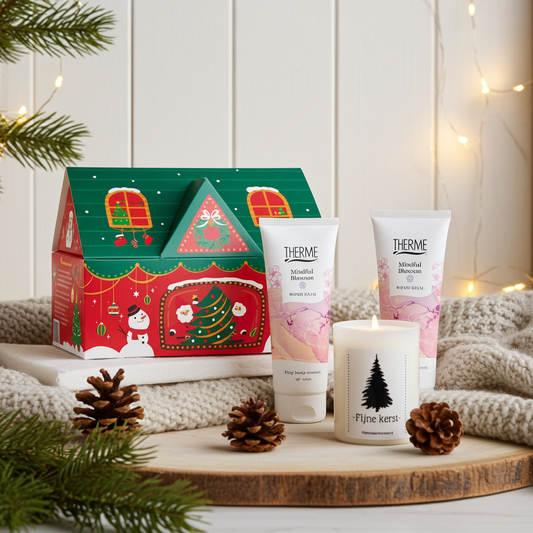 Therme Cadeauset Kerst Mindful Blossom Douche - Handbalm & Fijne Kerst Kaars