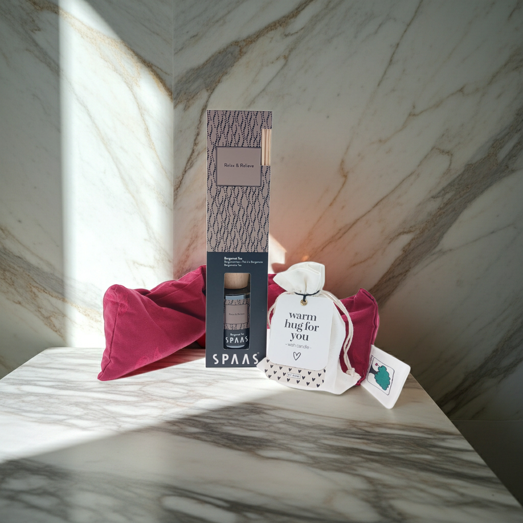 Spaas Sticks Bergamot met Warmtekussen en Kaars