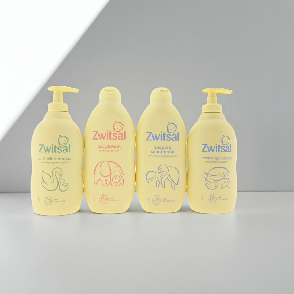 Zwitsal Baby Cadeauset Verzorgingsset Groot Formaat 4x400 ml