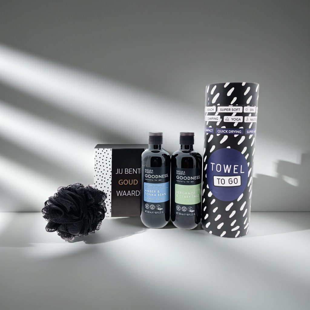 Baylis & Harding Men Douche met Puff Chocoladewensen & Handdoek