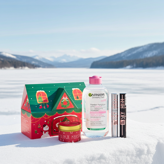 Garnier Cadeauset Kerst Micellair Water - Maybelline Mascara & Kaars Kerstwensen