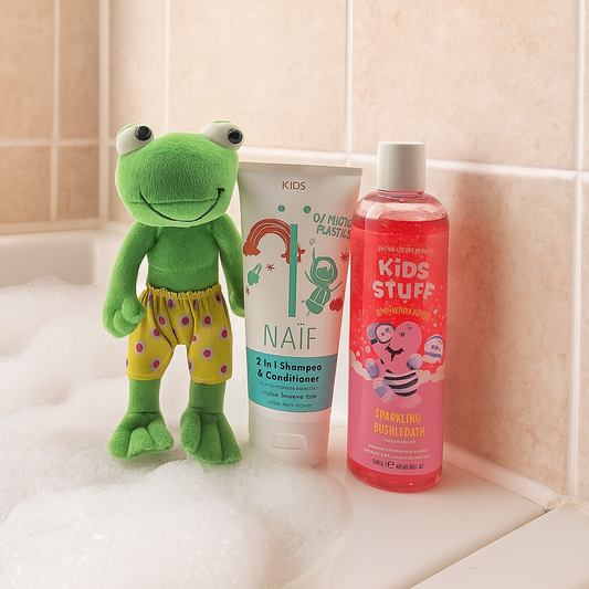 Naif Kids Shampoo & Bath met knuffel Kikker Cadeauset