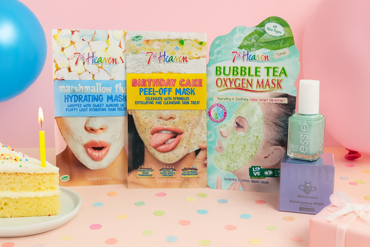 7th Heaven Verjaardag Cadeauset met 3 Maskers - Lipbalsem en Essie Nagellak