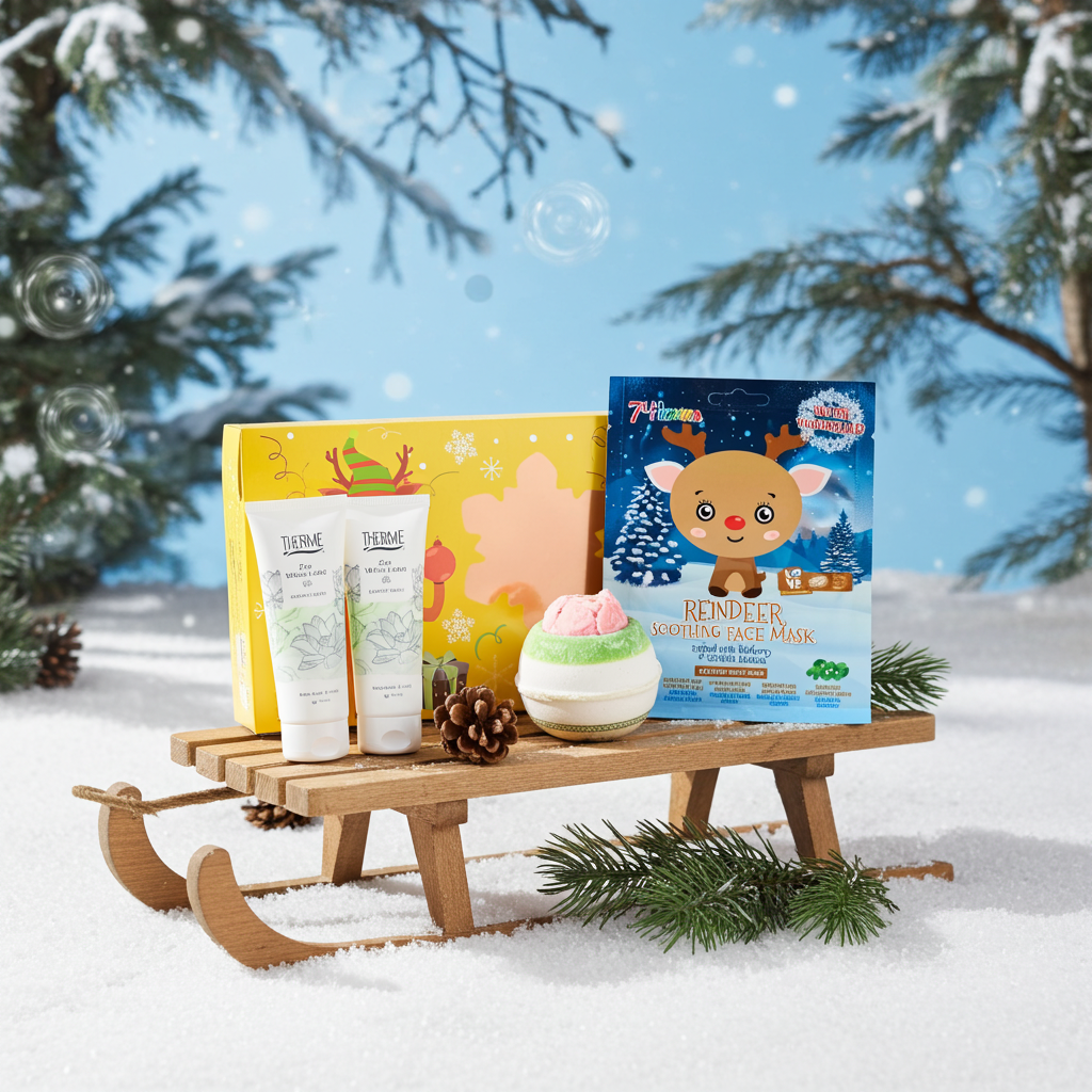 Therme Cadeauset Kerst Zen White Lotus Douche - Handbalm - Masker & Bruisbal Flamingo