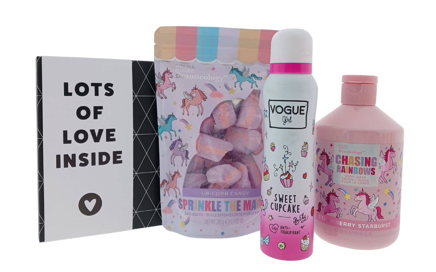 Unicorn Cadeauset Love met Bad -Deo & Chocolade Wens