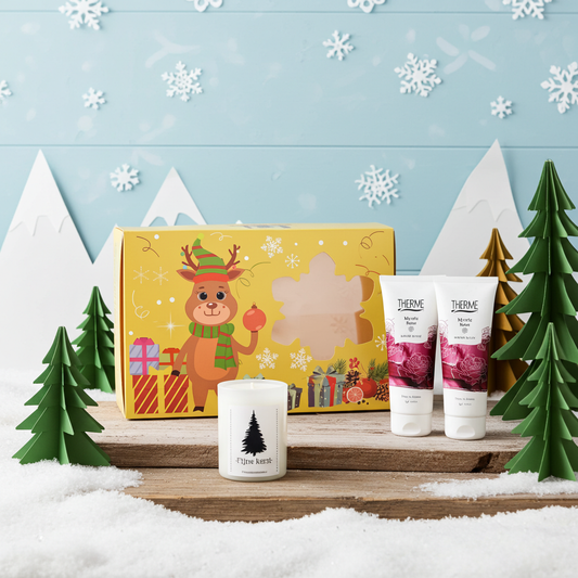 Therme Cadeauset Kerst Mystic Rose Body & Fijne Kerst Kaars