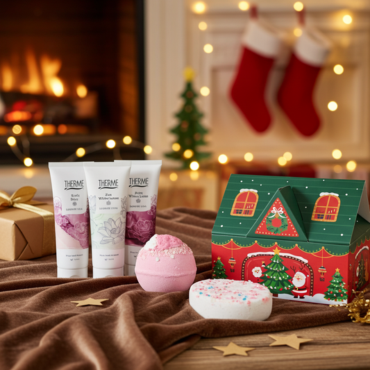 Therme Cadeauset Therme Douche met Buisbal Pink Christmas