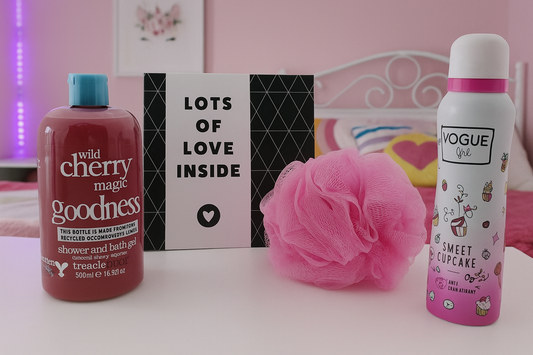 Vogue Cadeauset Love met Deo - Douche - Chocolade en Puff