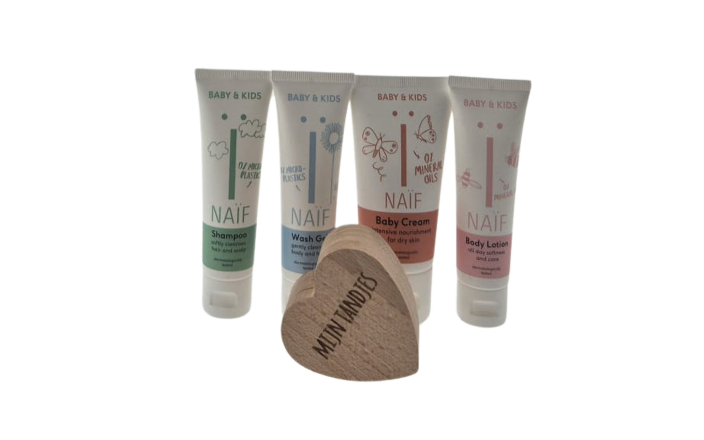 Naif Baby Kraamcadeau Verzorging Mini's met Tandbewaardoosje