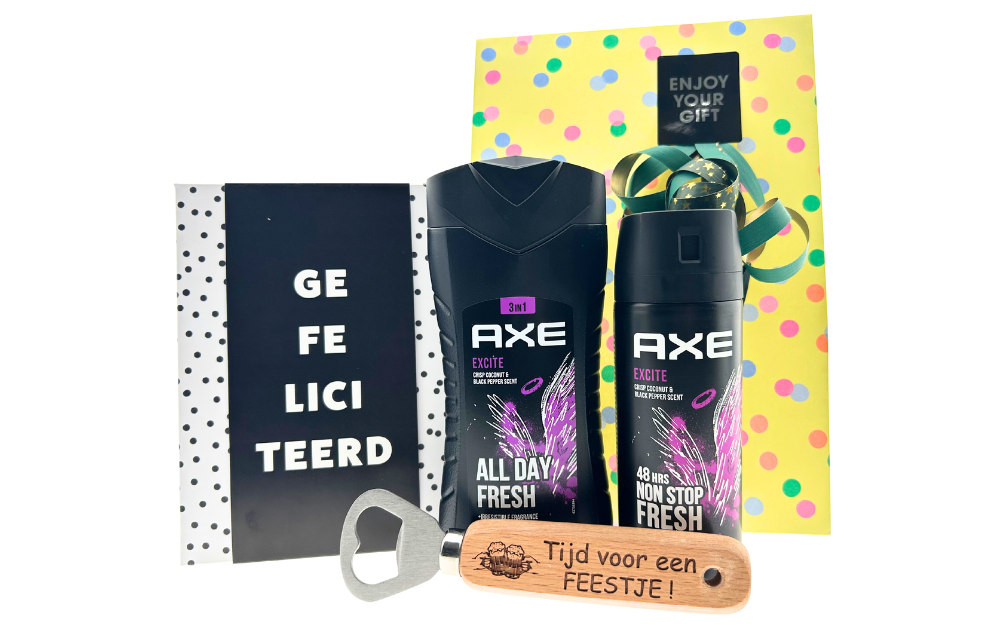 Axe Cadeauset Excite Feest Flesopener