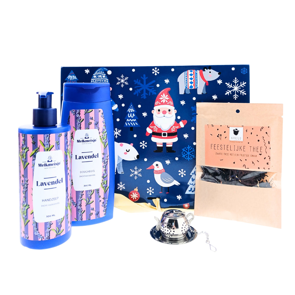 Melkmeisje Cadeauset Lavendel Douche & Handzeep - Feestelijke Thee
