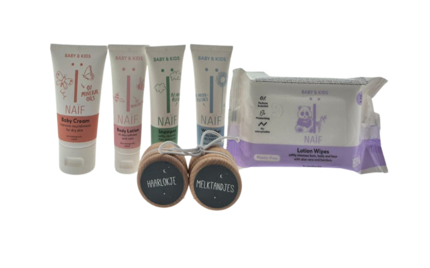 Naif Baby Kraamcadeau Verzorging - Billendoekjes & Bewaardoosjes