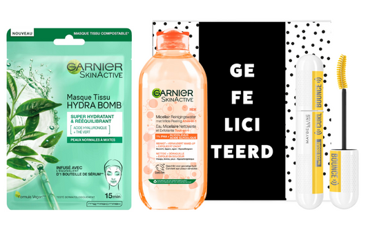 Garnier Cadeauset Gefeliciteerd Skin Care & Maybelline