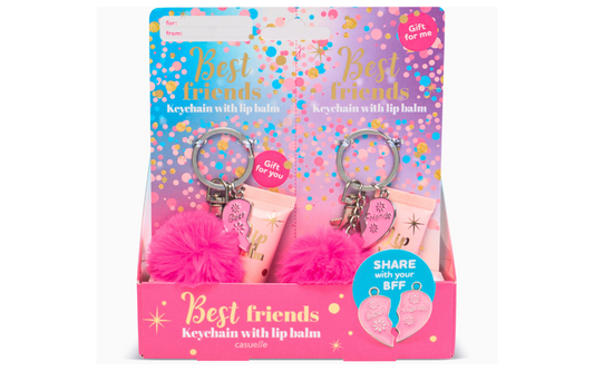 Casuelle Cadeauset Best Friends Sleutelhanger + Lippenbalm