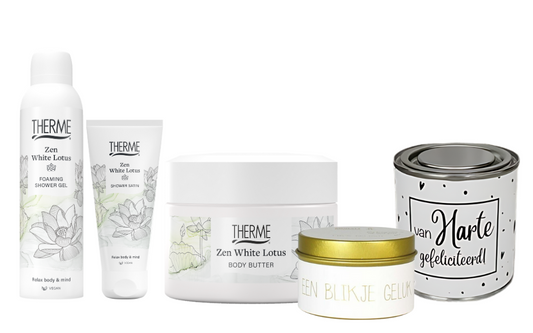 Therme Cadeauset Zen White Lotus Douche & Body Gefeliciteerd