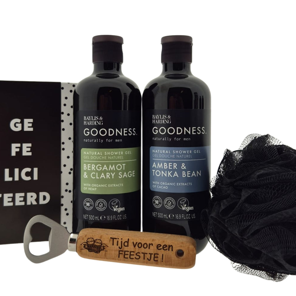 Baylis & Harding Men Douche met Puff Chocoladewensen Bieropener Feestje