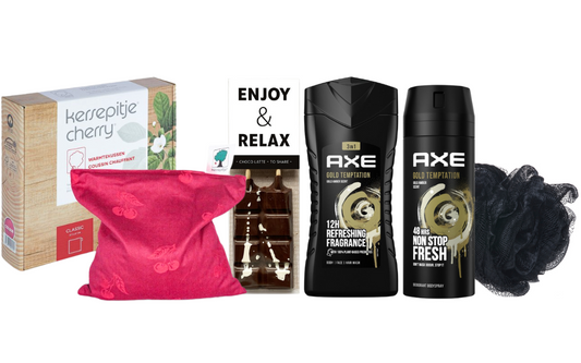 Axe Cadeauset Warme Kerst Chocolade & Warmtekussen Gold Temptation