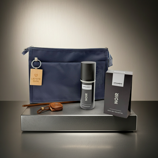 Amando Noir Eau de Toilette Cadeauset Toilettas & Sleutelhanger Papa