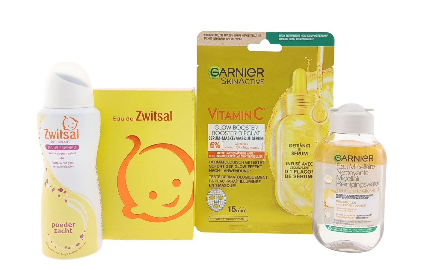 Zwitsal Eau de toilette & Deo Cadeauset, Garnier Mask en Micellair Water