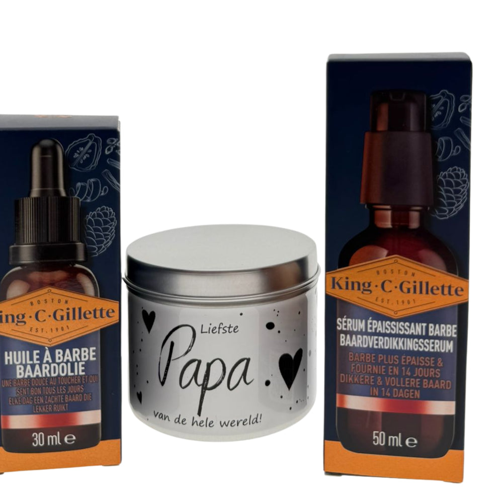 Gillette King Baard Cadeauset met Snoepblikje Liefste Papa