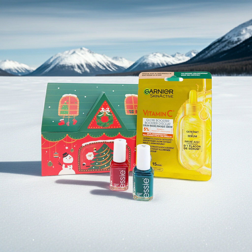 Essie Gift Set Nail Polish Christmas with Garnier Mask 