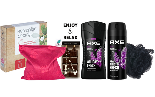 Axe Cadeauset Warme Kerst Chocolade & Warmtekussen Excite