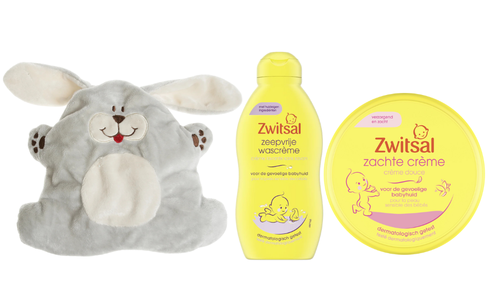 Zwitsal Cadeauset Baby & Cherry Belly Warmteknuffel Konijn