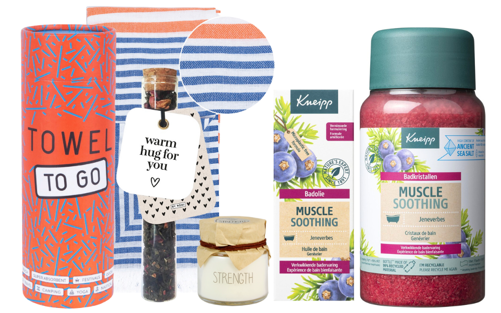 Kneipp Cadeauset Bad Muscle Soothing Luxe Hamam Handdoek