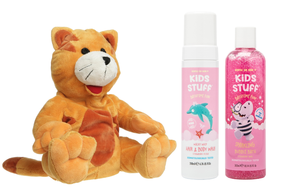 Cherry Belly Cadeauset Kersenpit Warmteknuffel Kat & Kids Stuff Bad Roze