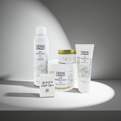 Therme Cadeauset Oma White Lotus Douche & Kaars Blikje geluk