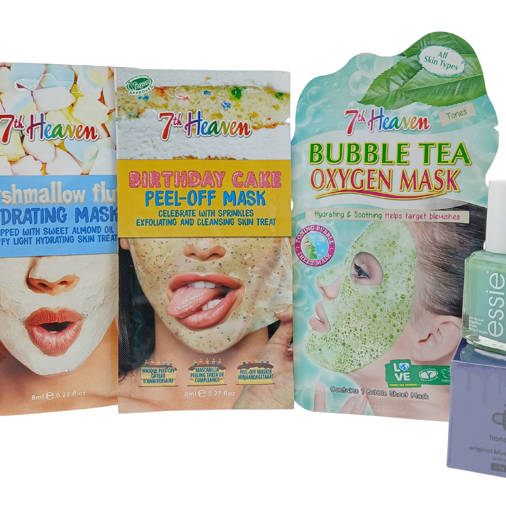 7th Heaven Verjaardag Cadeauset met 3 Maskers - Lipbalsem en Essie Nagellak