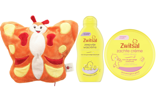 Zwitsal Cadeauset Baby & Cherry Belly Warmteknuffel Vlinder