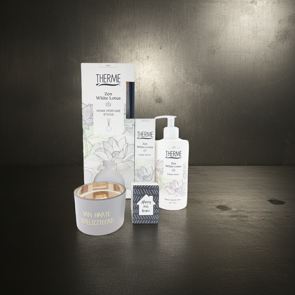 Therme Home Cadeaseut met Kaarsje Gefeliciteerd & Zeepje