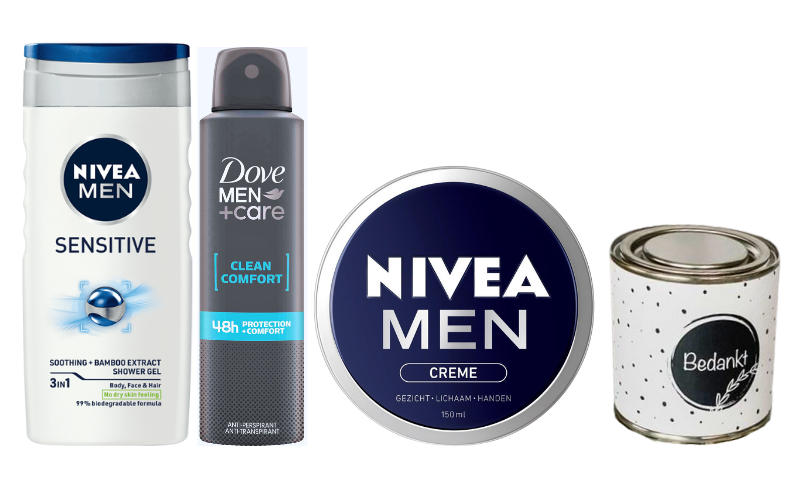 Nivea - Dove For Men Cadeauset Bedankt