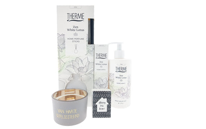 Therme Home Cadeaseut met Kaarsje Gefeliciteerd & Zeepje