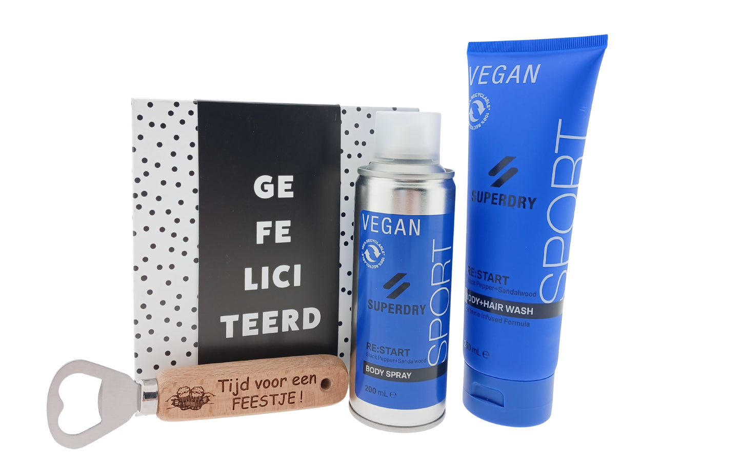Superdry Body Re:Start Cadeauset met Chocoladewens & Bieropener