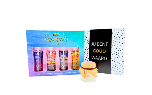 So...? Escapes Cadeauset met Mini Set - Chocoladewens & Kaarsje