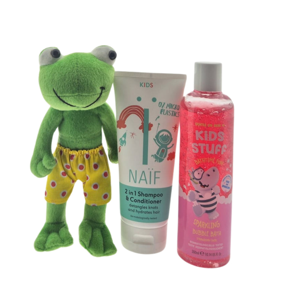 Naif Kids Shampoo & Bath met knuffel Kikker Cadeauset