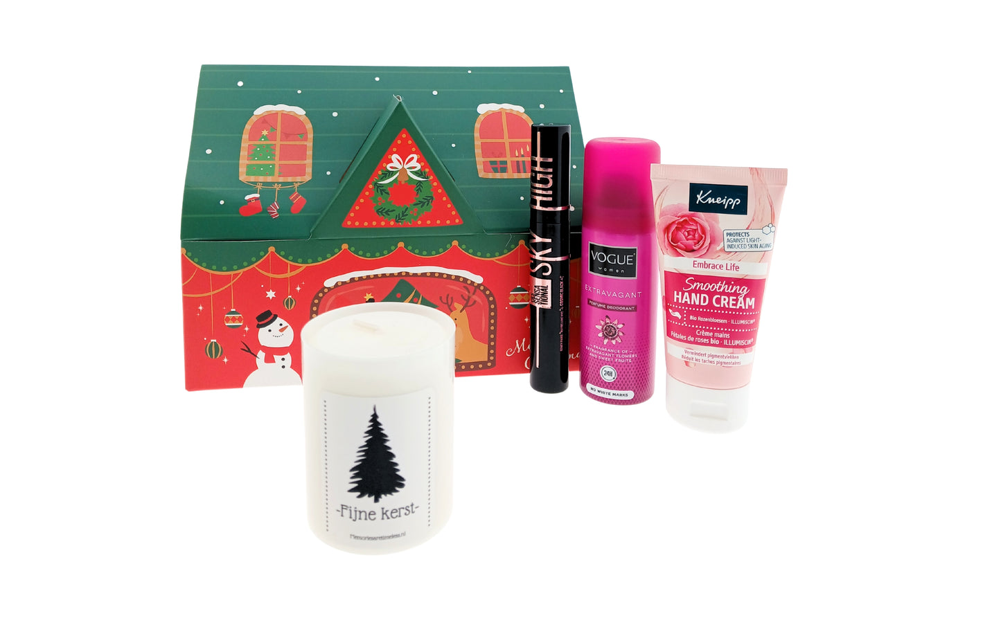 Vogue Christmas Gift Set with Kneipp Hand Cream, Deodorant, Maybelline Mascara &amp; Merry Christmas Candle