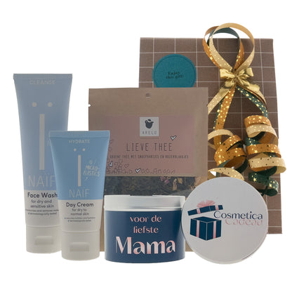 Naïf Moederdag Cadeauset met Skin Care & Thee