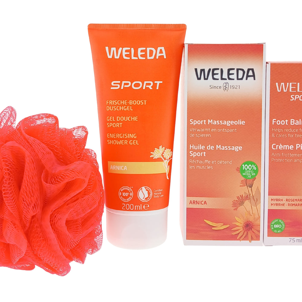 Weleda Sport met Douchegel - Massage Olie - Voetenbalsem