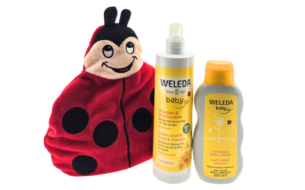 Weleda Kraamcadeauset Verzorging met Warmteknuffel Lieveheersbeestje