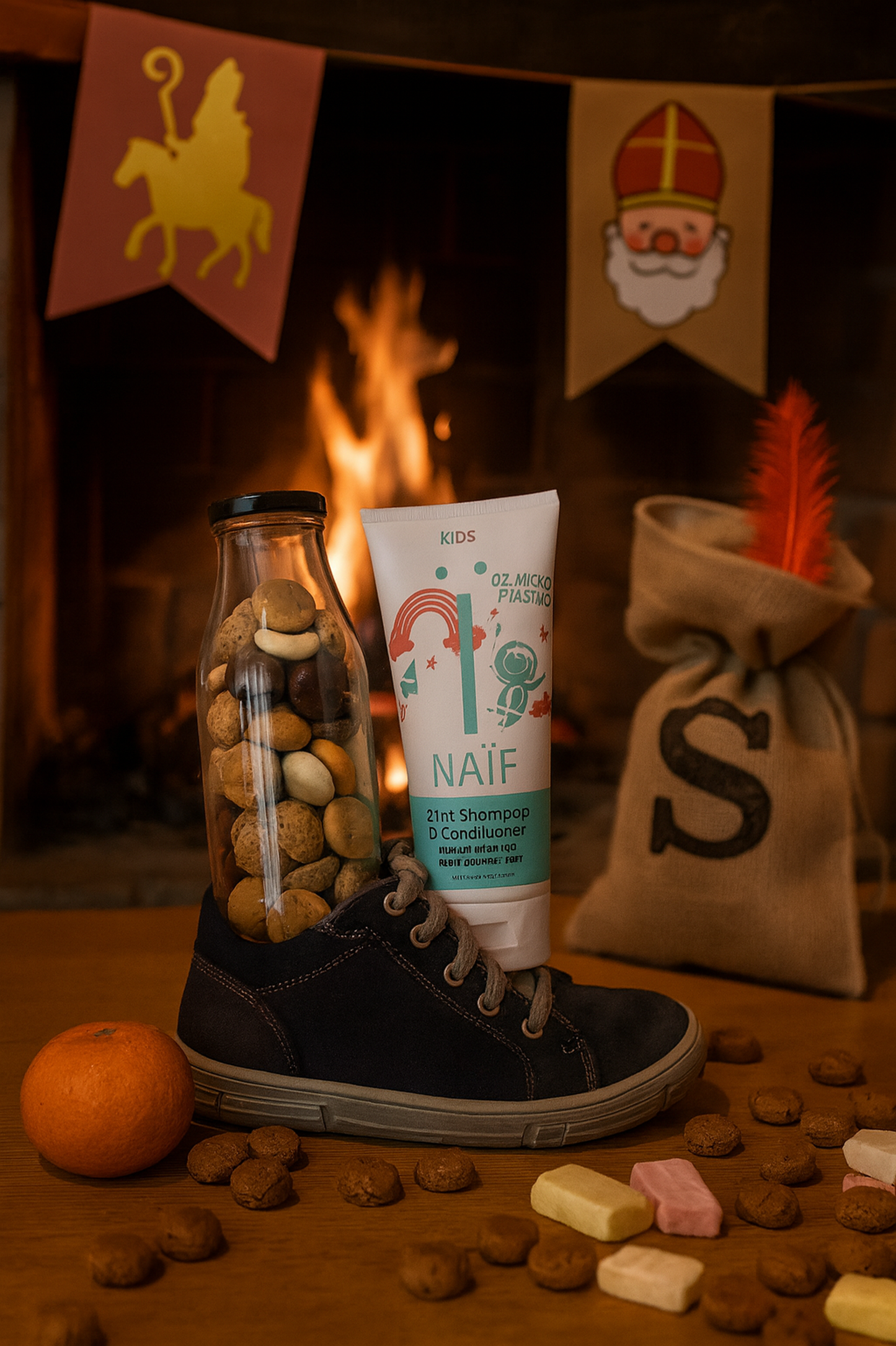 Naif Kids Shampoo 2in1 & Kruidnoten - Sinterklaas Cadeauset