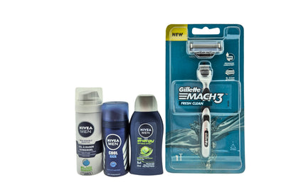 Nivea Men Cadeauset Mini & Gillette Mach 3