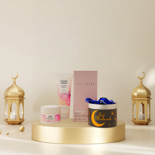 Therme Cadeauset Ramadan Suikerfeest Mindful Blossom & Ted Baker Pink Parfum