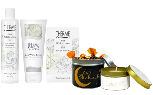 Therme Cadeauset Ramadan Suikerfeest Zen White Lotus Parfum & Shower Oil & Scrub
