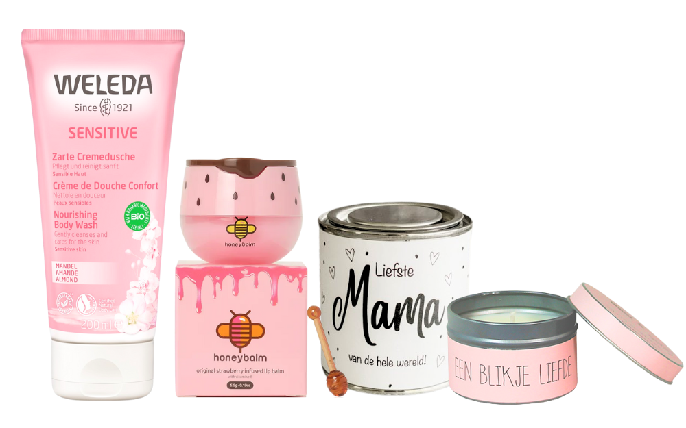 Weleda Cadeauset Honeybalm Strawberry & Mama